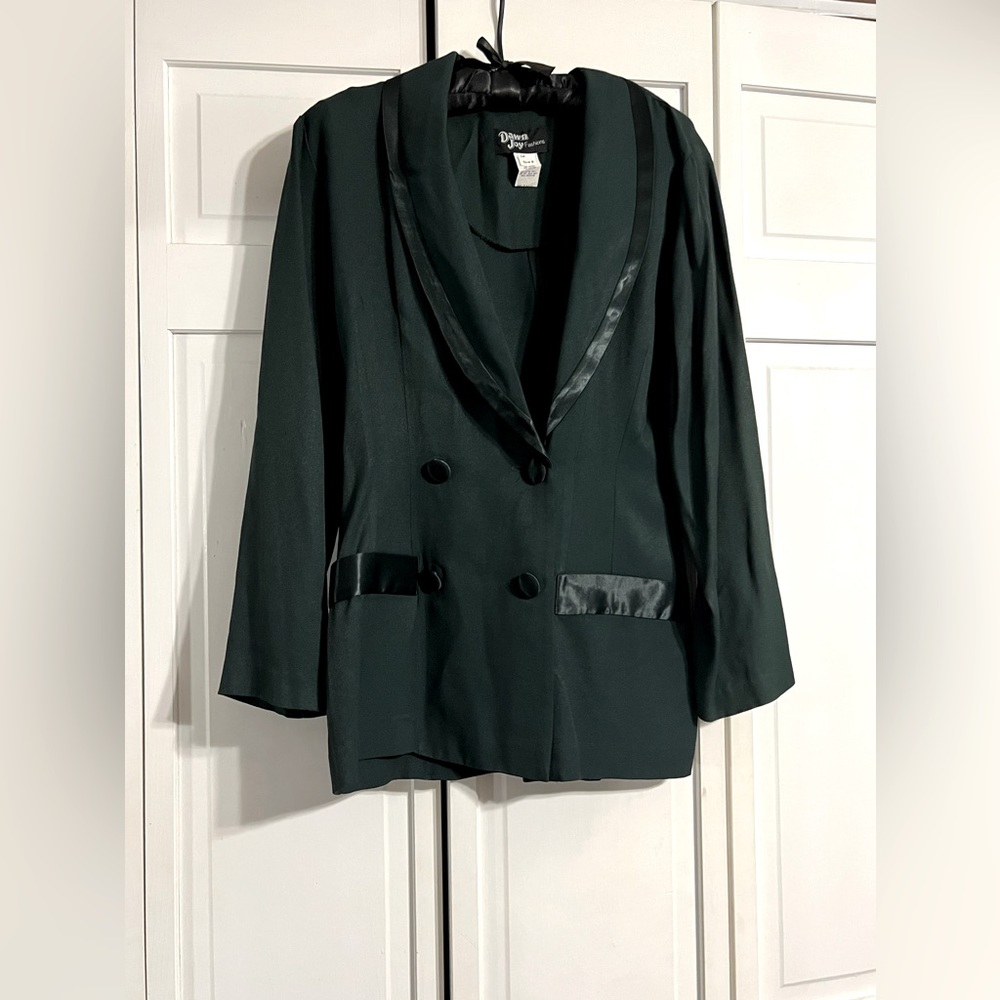 suit jacket beautiful forest green size 8 business wear blazer